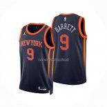 Maglia New York Knicks RJ Barrett NO 9 Statement 2022-23 Nero