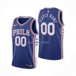 Maglia Philadelphia 76ers Personalizzate Icon 2020-21 Blu