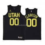 Maglia Utah Jazz Jordan Clarkson NO 00 Statement 2022-23 Negro