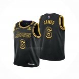 Maglia Bambino Los Angeles Lakers LeBron James NO 6 Mamba 2021-22 Nero
