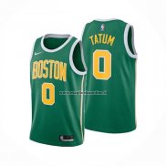 Maglia Boston Celtics Jayson Tatum NO 0 Earned 2018-19 Verde