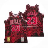 Maglia Chicago Bulls Michael Jordan NO 23 Mitchell & Ness Hebru Brantley Nero