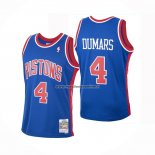Maglia Detroit Pistons Joe Dumars NO 4 Mitchell & Ness 1988-89 Blu