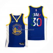 Maglia Golden State Warriors Stephen Curry NO 30 Icon Royal Special Mexico Edition Blu