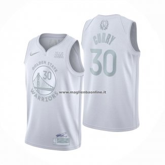 Maglia Golden State Warriors Stephen Curry NO 30 MVP Bianco