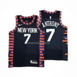 Maglia New York Knicks Carmelo Anthony NO 7 Citta Edition 2019-20 Blu
