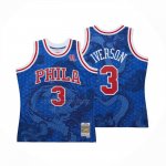 Maglia Philadelphia 76Ers Allen Iverson NO 3 Asian Heritage Throwback 1996-97 Blu