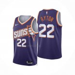Maglia Phoenix Suns Deandre Ayton NO 22 Icon 2023-24 Viola