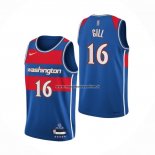 Maglia Washington Wizards Anthony Gill NO 16 Citta 2021-22 Blu