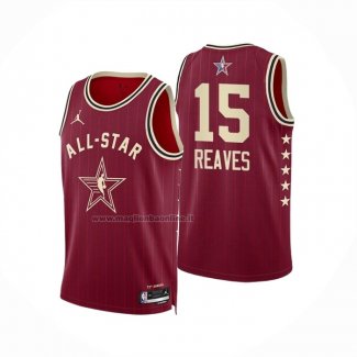 Maglia All Star 2024 Los Angeles Lakers Austin Reaves NO 15 Rosso