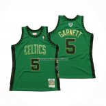 Maglia Boston Celtics Kevin Garnett NO 5 Hardwood Classics Throwback Hall of Fame Verde