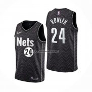 Maglia Brooklyn Nets Noah Vonleh Earned 2020-21 Nero