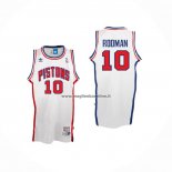 Maglia Detroit Pistons Dennis Rodman NO 10 Retro Bianco