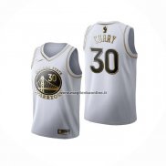 Maglia Golden Edition Golden State Warriors Stephen Curry NO 30 Bianco