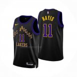 Maglia Los Angeles Lakers Jaxson Hayes NO 11 Citta 2023-24 Nero