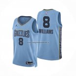 Maglia Memphis Grizzlies Ziaire Williams NO 8 Statement 2022-23 Blu
