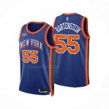 Maglia New York Knicks Isaiah Hartenstein NO 55 Citta 2023-24 Blu