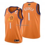 Maglia Phoenix Suns Devin Booker NO 1 Statement 2021 Arancione
