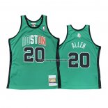 Maglia Boston Celtics Ray Allen NO 20 Hardwood Classics Throwback 2007-08 Verde