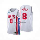 Maglia Brooklyn Nets Patty Mills NO 8 Classic 2022-23 Blanco