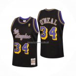 Maglia Los Angeles Lakers Shaquille O'neal NO 34 Mitchell & Ness 1996-97 Nero