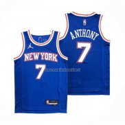 Maglia New York Knicks Carmelo Anthony NO 7 Statement 2020-21 Blu