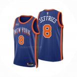 Maglia New York Knicks Daquan Jeffries NO 8 Citta 2023-24 Blu