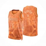 Maglia Phoenix Suns Devin Booker NO 1 Select Series 2023 Arancione