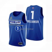 Maglia All Star 2021 Orleans Pelicans Zion Williamson NO 1 Blu