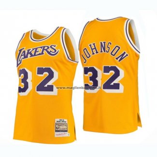 Maglia Bambino Los Angeles Lakers Magic Johnson NO 32 Mitchell & Ness 1984-85 Giallo