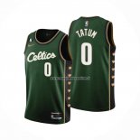 Maglia Boston Celtics Jayson Tatum NO 0 Ciudad 2022-23 Verde