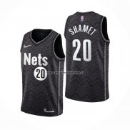 Maglia Brooklyn Nets Landry Shamet Earned 2020-21 Nero