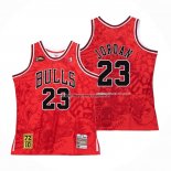 Maglia Chicago Bulls Michael Jordan NO 23 Mitchell & Ness Hebru Brantley Rosso