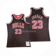 Maglia Chicago Bulls Michael Jordan NO 23 Mitchell & Ness Nero