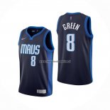 Maglia Dallas Mavericks Josh Green NO 8 Earned 2020-21 Blu