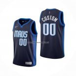 Maglia Dallas Mavericks Personalizzate Earned 2020-21 Blu