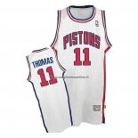 Maglia Detroit Pistons Isiah Thomas NO 11 Retro Bianco