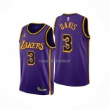 Maglia Los Angeles Lakers Anthony Davis NO 3 Statement 2022-23 Violeta