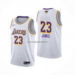 Maglia Los Angeles Lakers LeBron James NO 23 Association 2020 Final Bound Bianco
