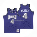 Maglia Sacramento Kings Chris Webber NO 4 Mitchell & Ness 1998-99 Nero