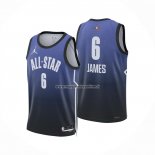 Maglia All Star 2023 Los Angeles Lakers LeBron James NO 6 Blu