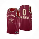 Maglia All Star 2024 Indiana Pacers Tyrese Haliburton NO 0 Rosso