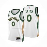 Maglia Boston Celtics Jayson Tatum NO 0 Citta 2023-24 Bianco