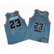 Maglia Chicago Bulls Michael Jordan NO 23 Retro Blu