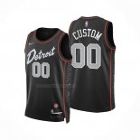 Maglia Detroit Pistons Personalizzate Citta 2023-24 Nero