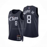 Maglia Los Angeles Clippers Marcus Morris Sr. NO 8 Citta 2023-24 Blu