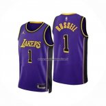 Maglia Los Angeles Lakers D'Angelo Russell NO 1 Statement 2022-23 Viola