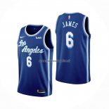 Maglia Los Angeles Lakers LeBron James NO 6 Classic 2021-22 Blu