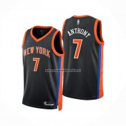 Maglia New York Knicks Carmelo Anthony NO 7 Citta 2022-23 Nero