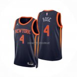 Maglia New York Knicks Derrick Rose NO 4 Statement 2022-23 Nero